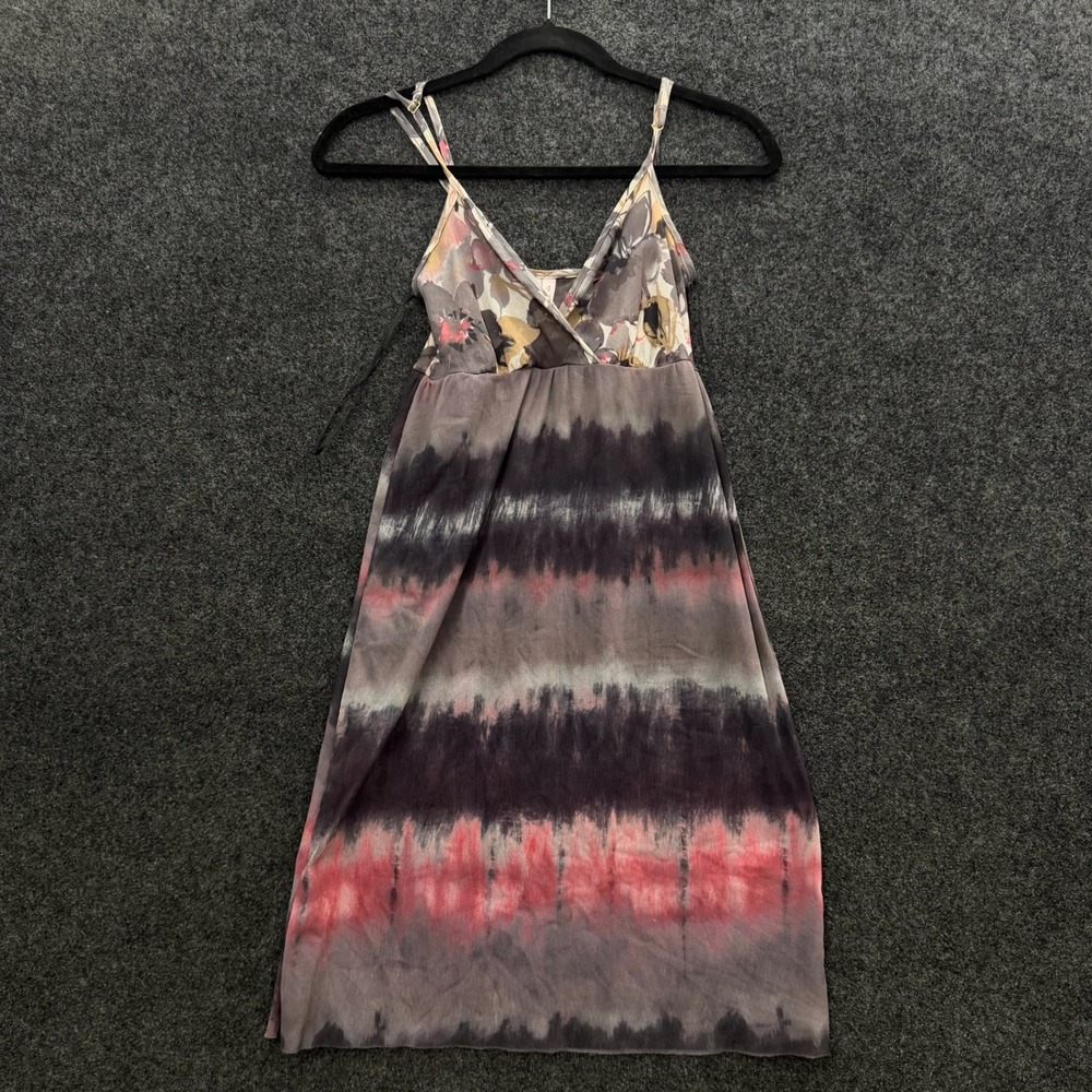 Sweet Pea by Stacy Frati Vintage Mesh Floral Tie Dye Slip Dress Small